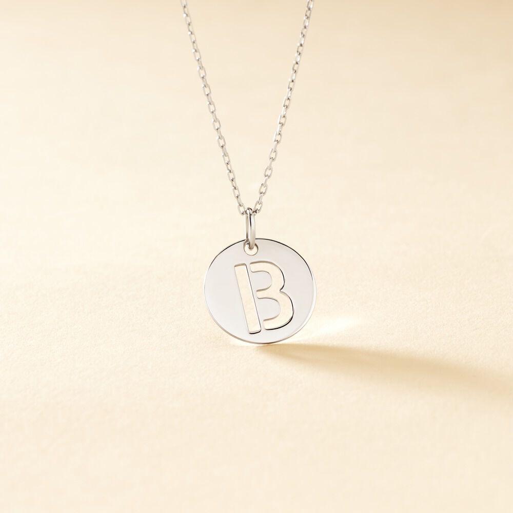 Pendentif Elio B Argent Blanc - Bijoux fantaisie Famille | Marc Orian