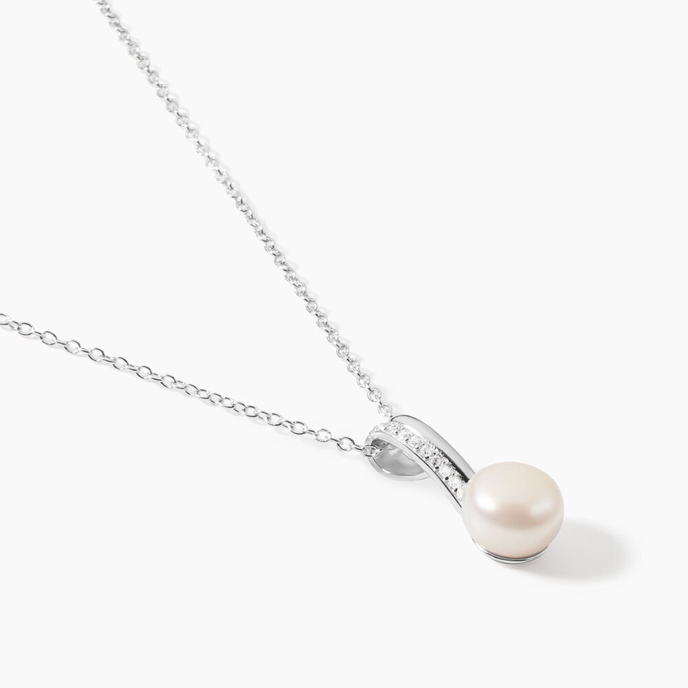 Collier Argent Blanc Kathy Perle De Culture - Colliers avec pierres Femme | Marc Orian