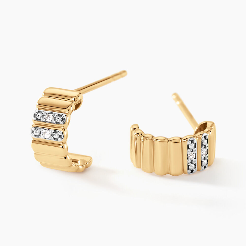 Créoles Diamantae Or Jaune Diamant -  Femme | Marc Orian