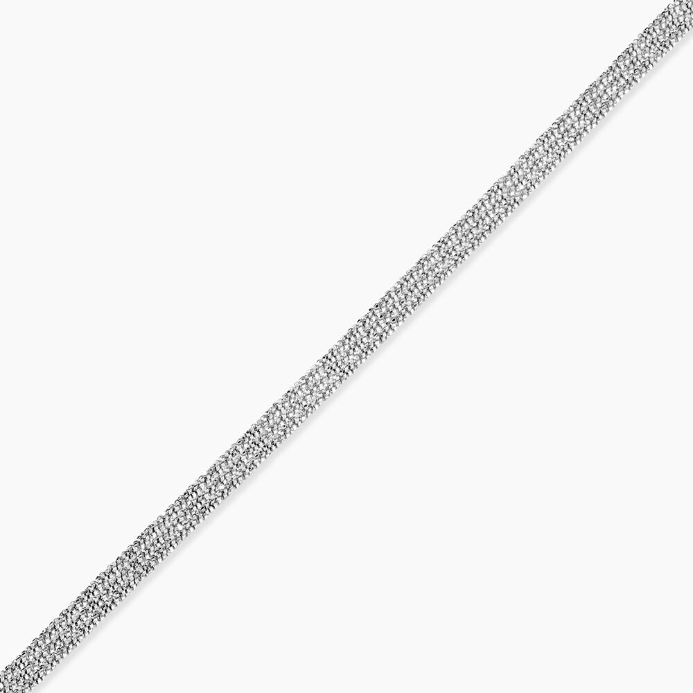 Bracelet Abie Torsade Argent Blanc - Bracelets fantaisie Femme | Marc Orian