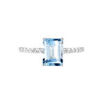 Bague Or Blanc Mone Topaze Et Oxydes De Zirconium - Bagues pierres fines Femme | Marc Orian