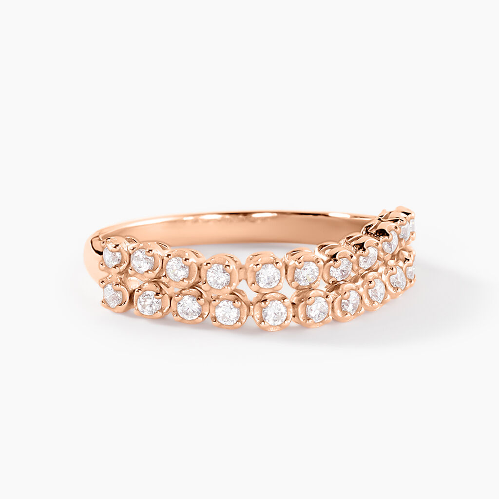 Bague Lexane Argent Rose Oxyde De Zirconium - Bijoux fantaisie Femme | Marc Orian