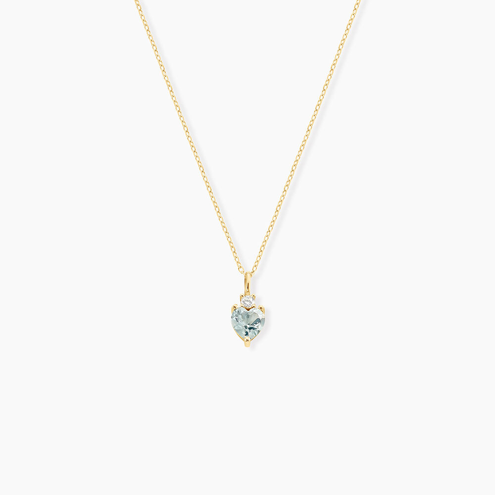 Collier Heart Or Jaune Topaze Oxyde De Zirconium - Colliers avec pierres Femme | Marc Orian