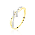 Bague Brixia Or Bicolore Diamant - Bagues fian&ccedil;ailles Femme | Marc Orian