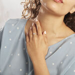 Bague Solitaire Vicoeuria Or Blanc Diamant Synth&eacute;tique - Parures de mariage Femme | Marc Orian