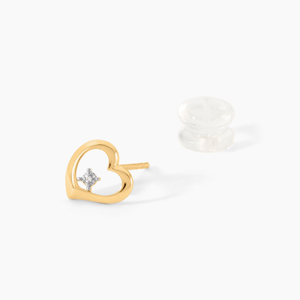 Boucles D'Oreilles Puces Erastus Or Jaune Diamant - Puces Femme | Marc Orian