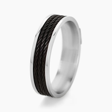 Bague Gaetane Acier Blanc - Bagues Homme | Marc Orian