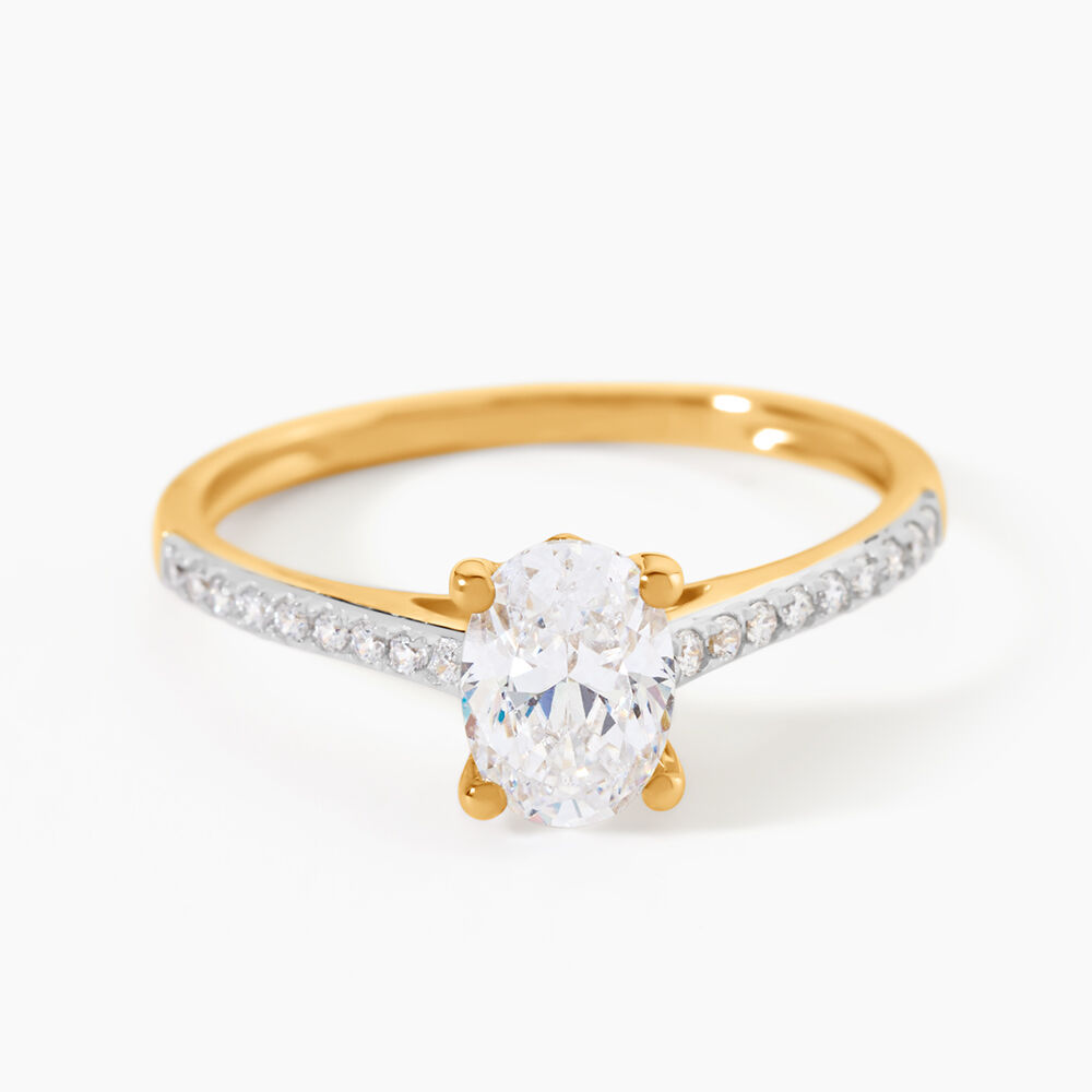 Bague Sorley Or Jaune Oxyde De Zirconium - Solitaires Femme | Marc Orian