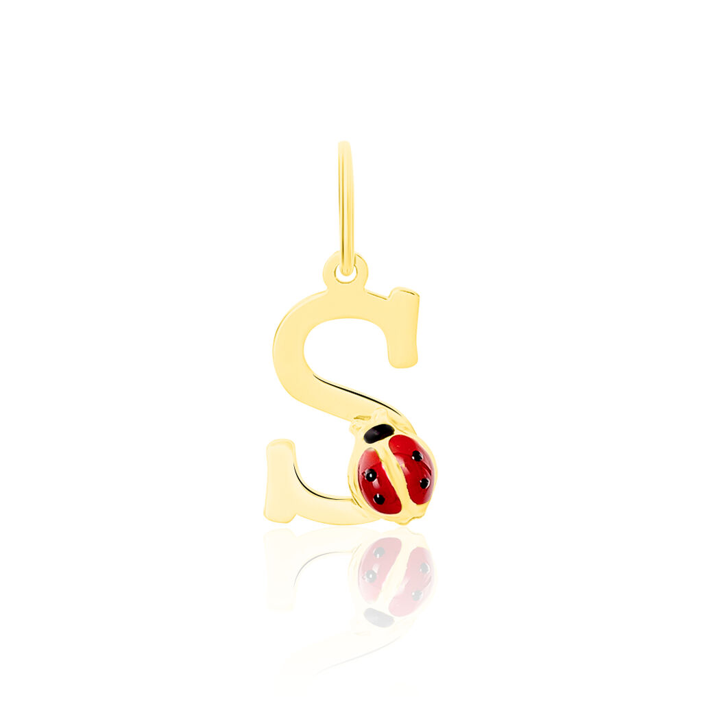 Pendentif Helidie Coccinelle Lettre Or Jaune - Pendentifs Enfant | Marc Orian