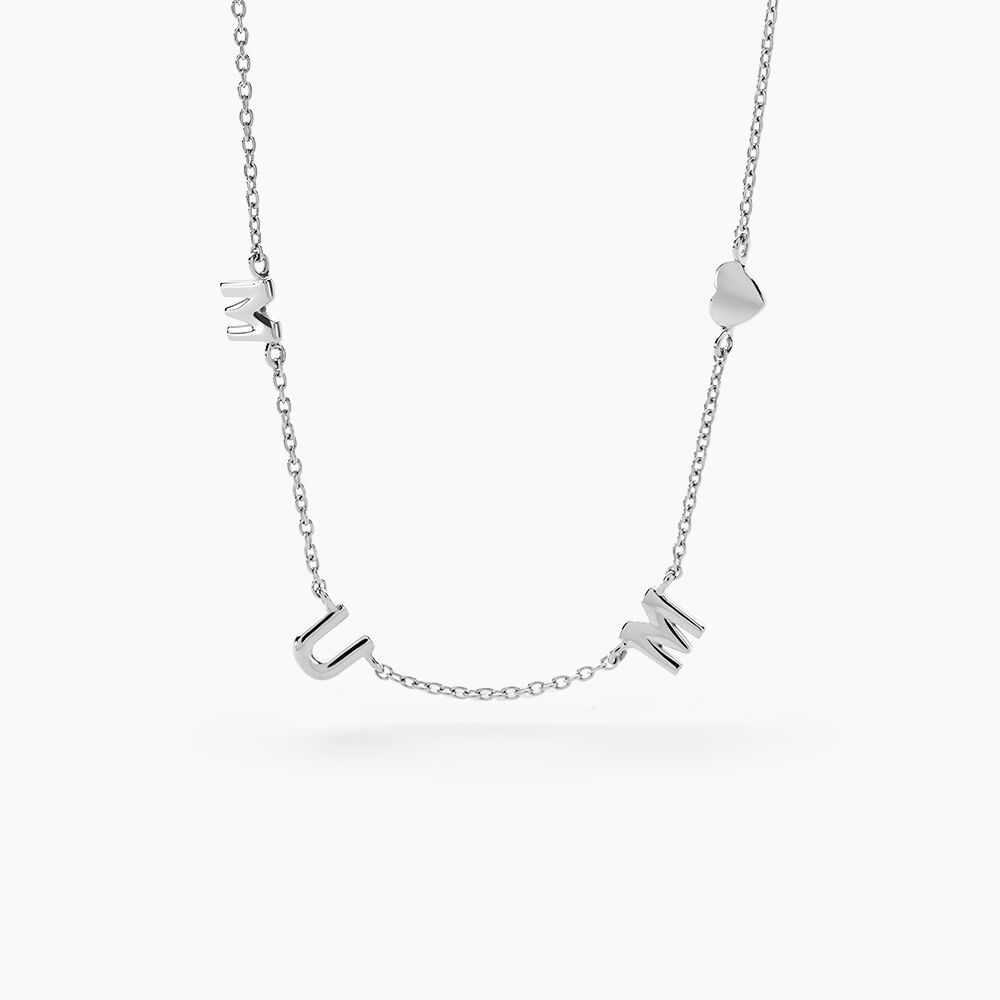 Collier C&oelig;ur D'amour Argent Blanc - Colliers fantaisie Femme | Marc Orian