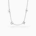 Collier C&oelig;ur D'amour Argent Blanc - Colliers fantaisie Femme | Marc Orian
