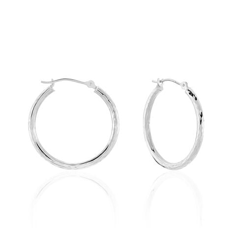 Cr&eacute;oles Cayla Or Blanc - Cr&eacute;oles Femme | Marc Orian