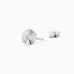Boucles D'oreilles Puces Argent Blanc Valente Oxydes De Zirconium - Puces Femme | Marc Orian