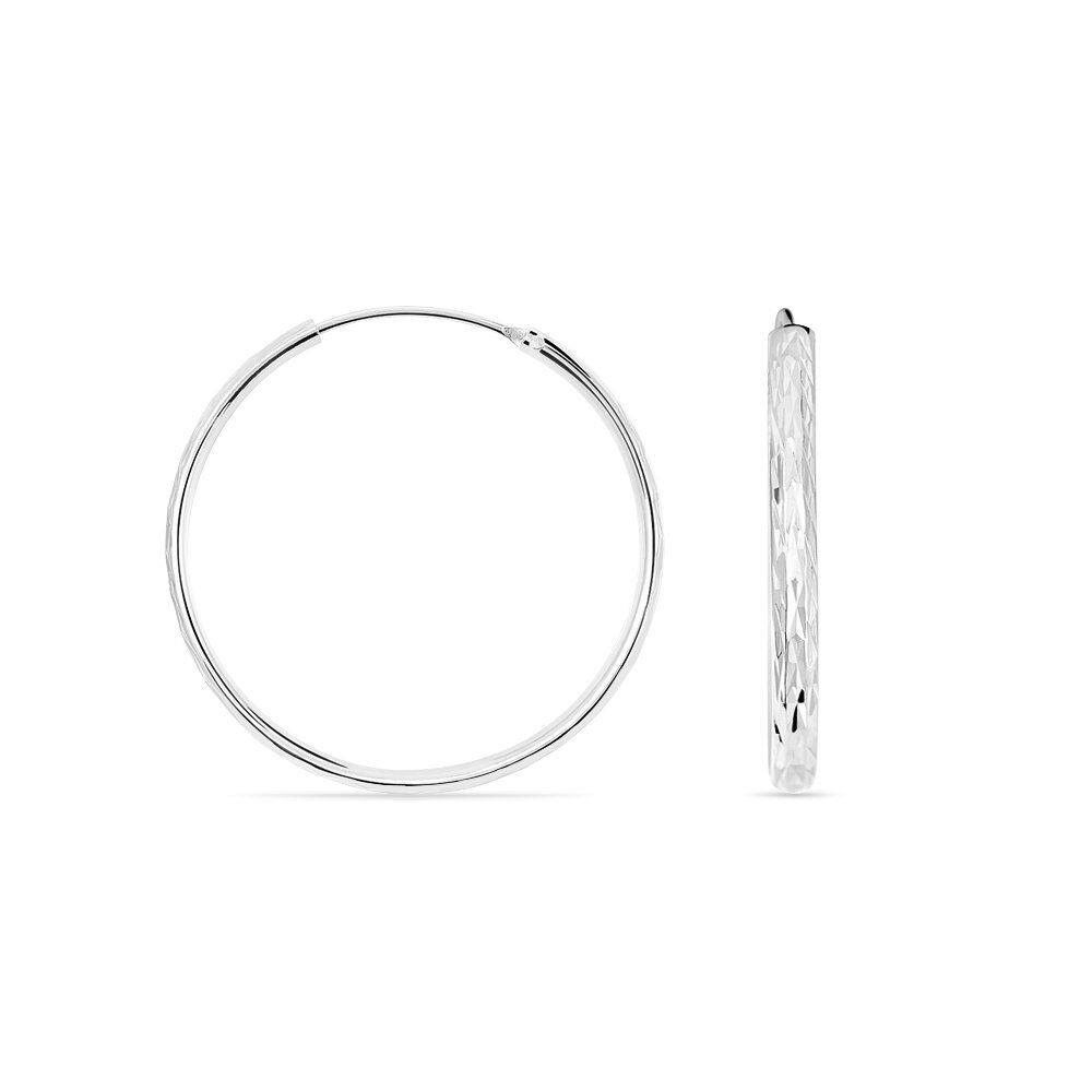 Créoles Argent Blanc Najiha - Créoles Femme | Marc Orian