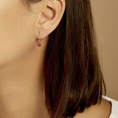 Boucles D'oreilles Pendantes Goutte Or Jaune Rubis - Boucles d'oreilles Pendantes Femme | Marc Orian