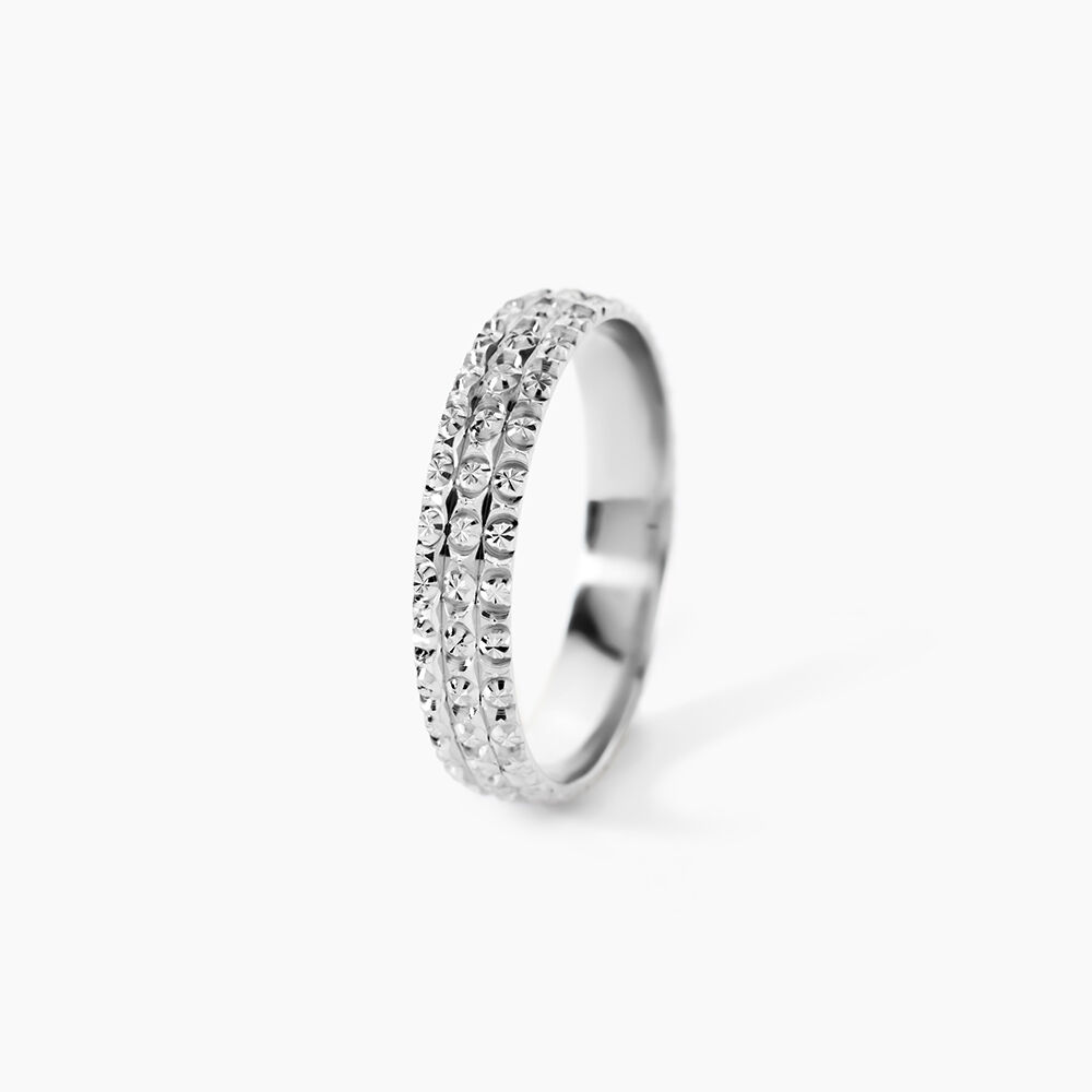 Alliance Roxie Ruban Plat Or Blanc - Alliances duo Unisex | Marc Orian