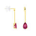 Boucles D'oreilles Pendantes Goutte Or Jaune Rubis - Pendantes Femme | Marc Orian