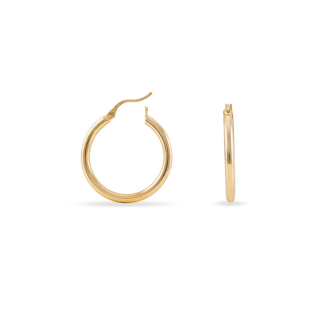 Cr&eacute;oles Adalie Lisse Plaqu&eacute; Or Jaune - Cr&eacute;oles Femme | Marc Orian