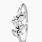 Bague Fidelis Or Blanc Oxyde De Zirconium - Bagues avec pierre Femme | Marc Orian