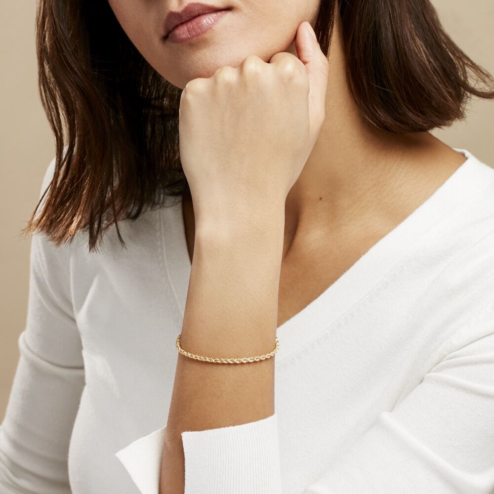 Bracelet Or Jaune Maille Corde - Bracelets mailles Femme | Marc Orian
