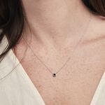 Collier Cadell Argent Blanc Oxyde De Zirconium Noir - Colliers solitaires Femme | Marc Orian