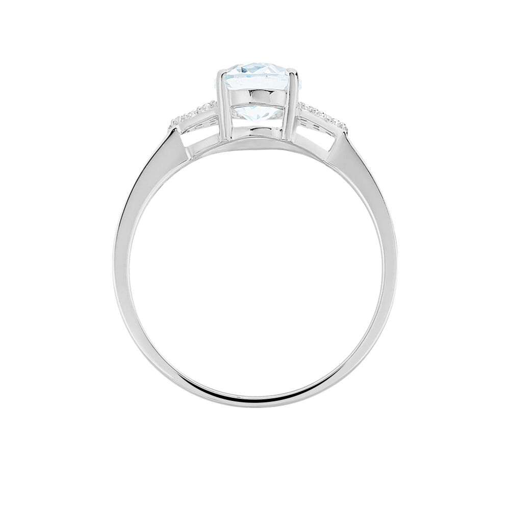 Bague Andreani Or Blanc Topaze Et Oxyde De Zirconium - Bagues pierres fines Femme | Marc Orian