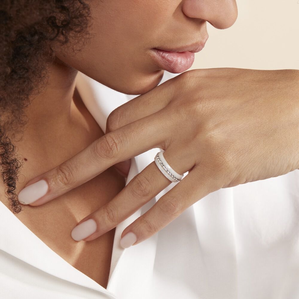 Bague Ceramik Design Ceramique Strass Et C ramique MRDFXXW001J