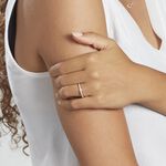 Demi Alliance Davila Or Rose Oxyde - Alliances avec pierres Femme | Marc Orian