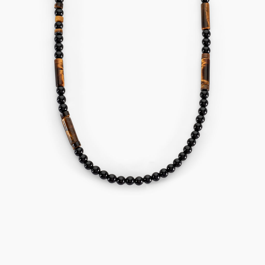 Collier Jourdan Jaycob Autres Noir Agate Quartz - Colliers avec pierres Homme | Marc Orian