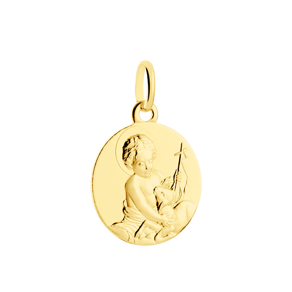 Pendentif Baptiste Or Jaune - Médailles et médaillons Famille | Marc Orian