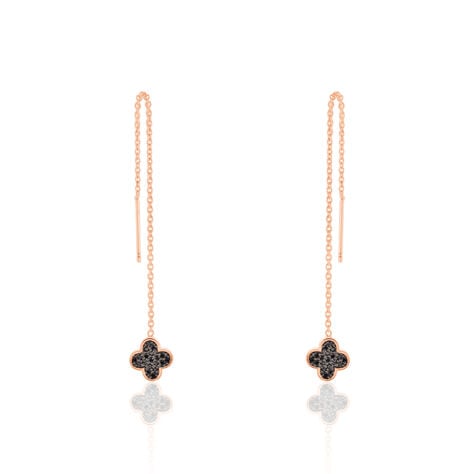 Boucles D'oreilles Pendantes Kathalyne Argent Rose Oxyde De Zirconium - Pendantes Femme | Marc Orian
