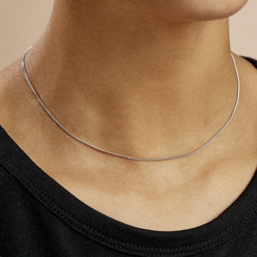Chaîne Clementine Argent Blanc - Colliers ras du cou Femme | Marc Orian