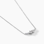 Collier Dua Argent Blanc Oxyde De Zirconium - Colliers avec pierres Femme | Marc Orian