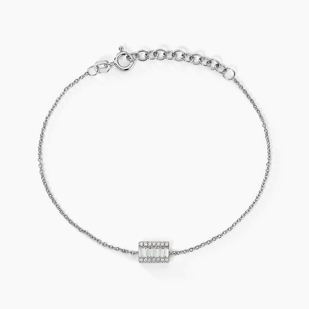 Bracelet Baroque Party Argent Blanc Oxyde De Zirconium - Bracelets fantaisie Femme | Marc Orian