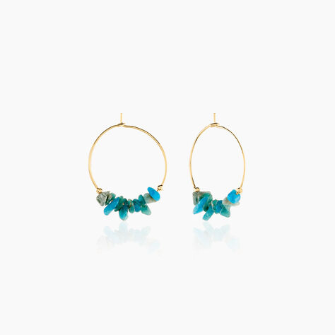 Créoles Juha Plaque Or Jaune Apatite - Créoles Femme | Marc Orian