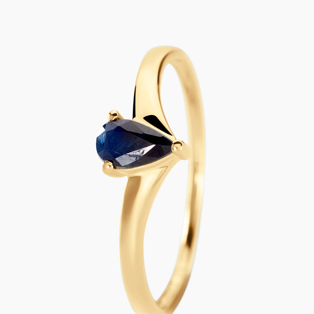 Bague Solitaire Goutte Or Jaune Saphir - Bagues Solitaire Femme | Marc Orian