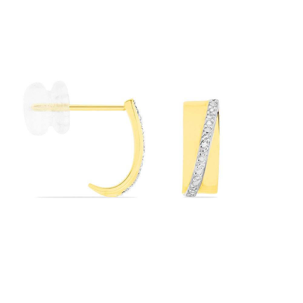 Cr&eacute;oles Timira Or Jaune Diamant - Cr&eacute;oles Femme | Marc Orian