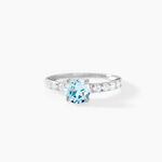 Bague Or Blanc Monroe Topaze Oxydes De Zirconium - Bagues pierres fines Femme | Marc Orian