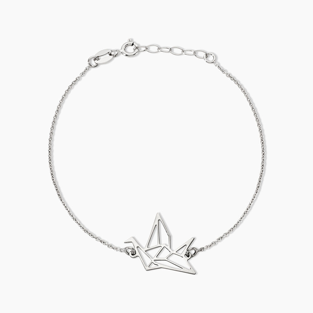 Bracelet Colombe Argent Blanc - Bracelets fantaisie Femme | Marc Orian