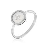 Bague Izarra Argent Blanc Nacre - Bijoux fantaisie Femme | Marc Orian