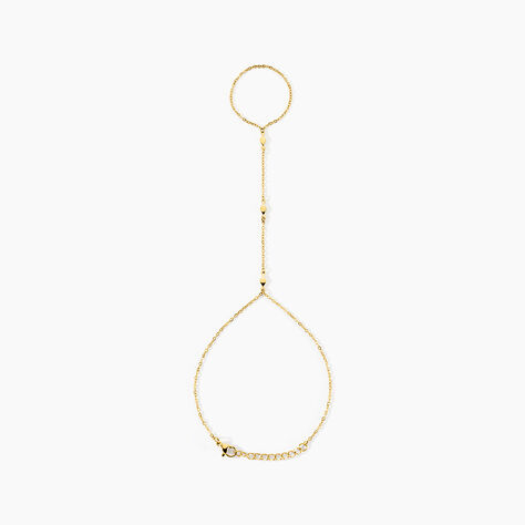 Bijou De Main Jaipur Acier Jaune - Bracelets cha&icirc;nes Femme | Marc Orian