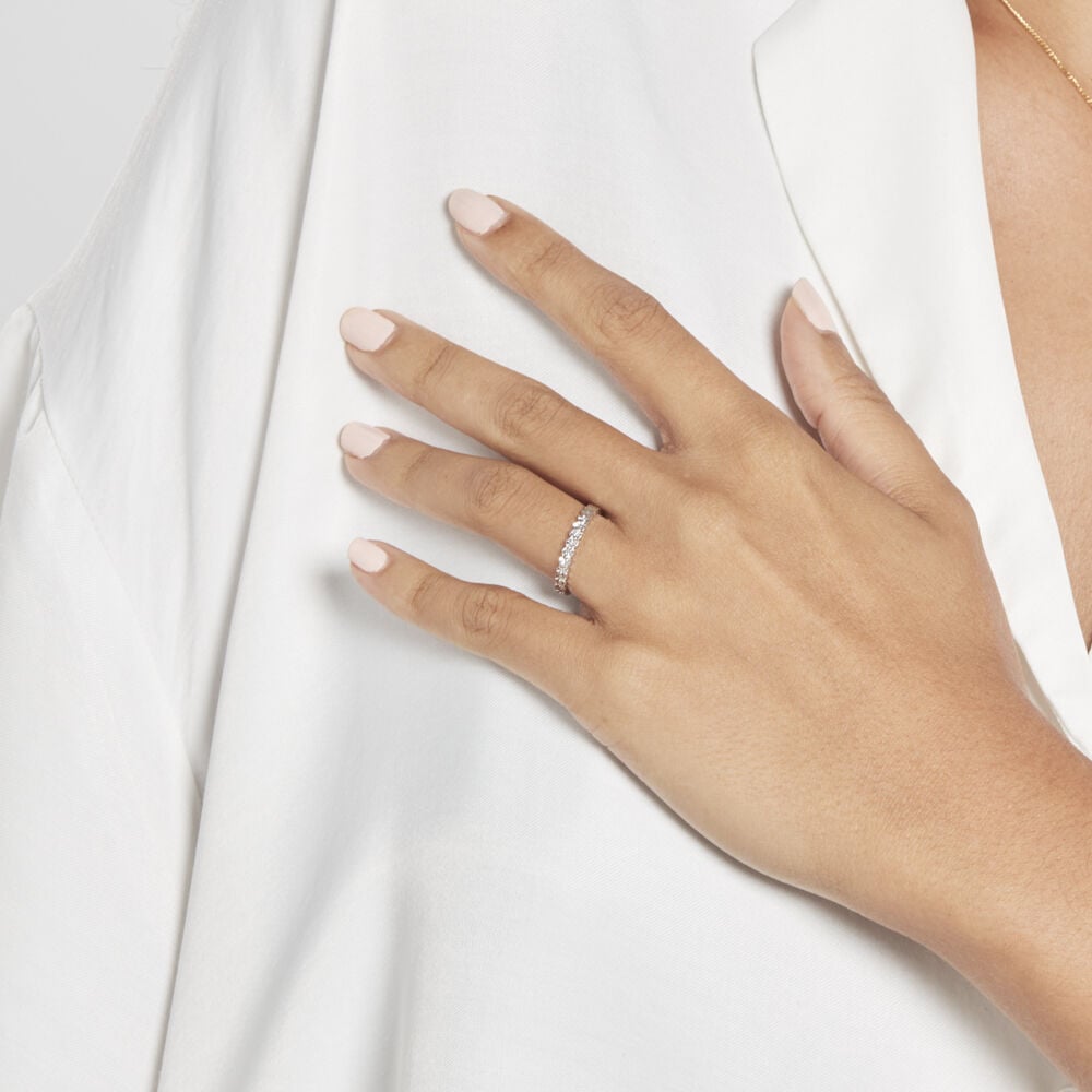 Alliance Effet Dentelle Or Blanc - Alliances duo Femme | Marc Orian