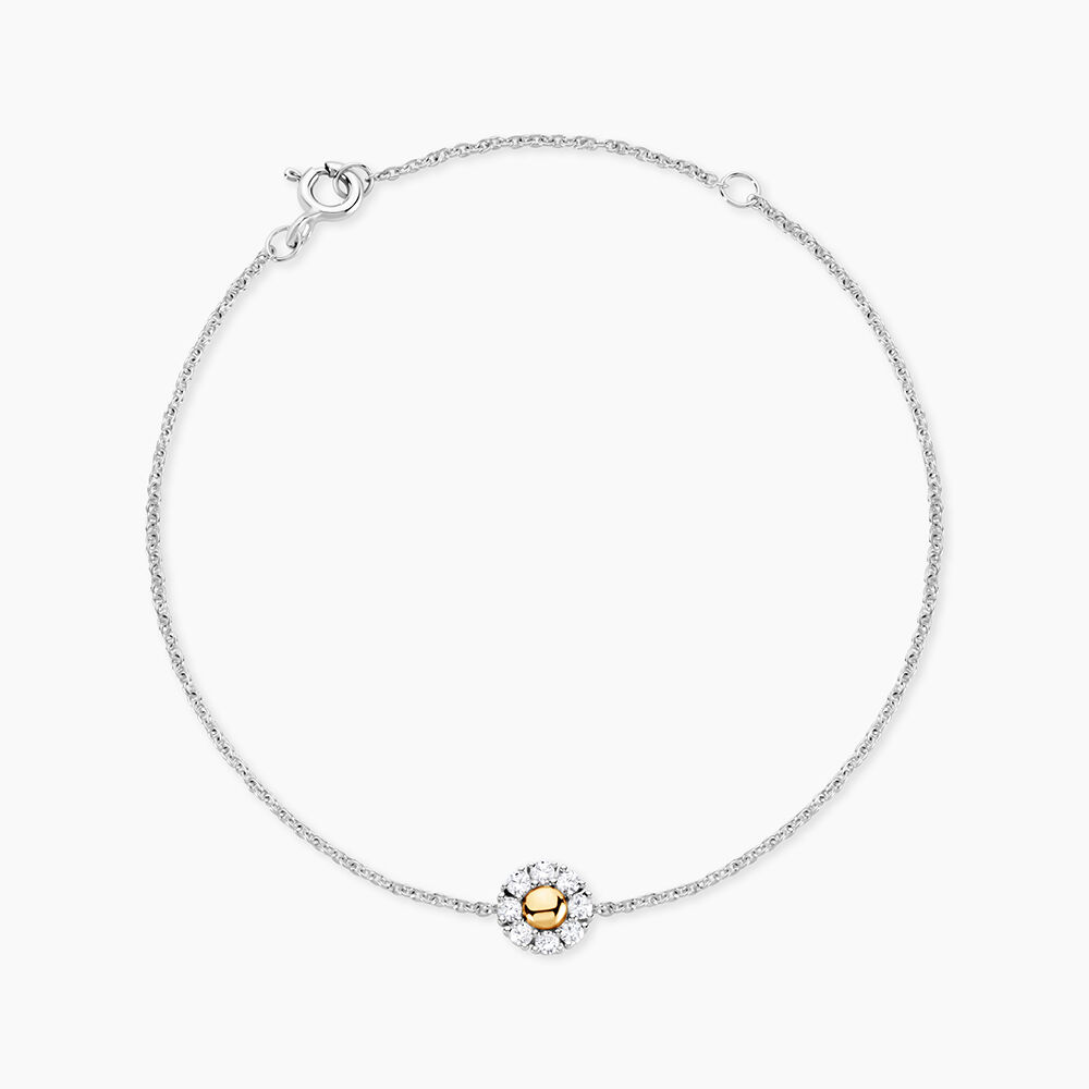 Bracelet Or Jaune Oxyde De Zirconium - Bracelets chaînes Femme | Marc Orian