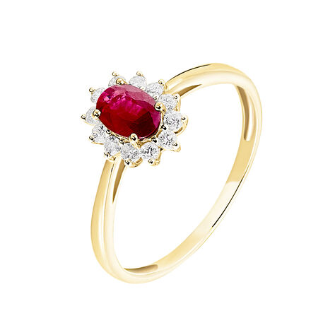 Bague Vladimir Or Jaune Rubis Et Diamant - Bagues Femme | Marc Orian