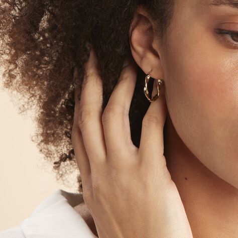 Créoles Lenna Torsadée Plaqué Or Jaune - Boucles d'oreilles Créoles Femme | Marc Orian