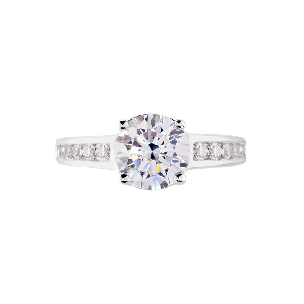 Bague Tatjana Or Blanc Oxyde De Zirconium - Bagues Solitaire Femme | Marc Orian