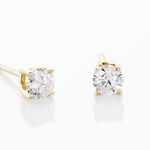 Boucles D'oreilles Puces Aphrodite Or Jaune Diamant - Puces Famille | Marc Orian