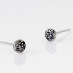 Boucles D'oreilles Puces Teani Or Blanc Diamant - Puces Femme | Marc Orian