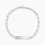 Bracelet Identit&eacute; Fanelia Maille Marine Or Blanc - Gourmettes Enfant | Marc Orian
