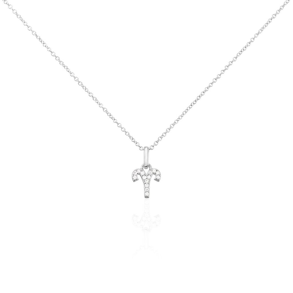 Collier Astra Argent Blanc Oxyde De Zirconium - Colliers avec pierres Femme | Marc Orian